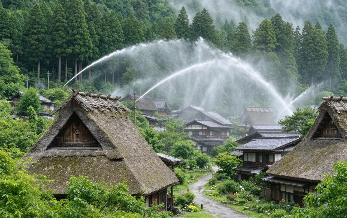 美山古村四季風景